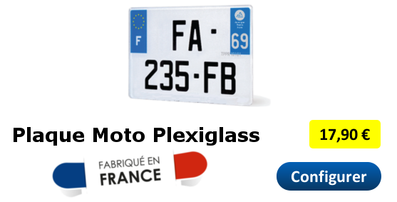 Plaque Immatriculation Moto Plexiglass